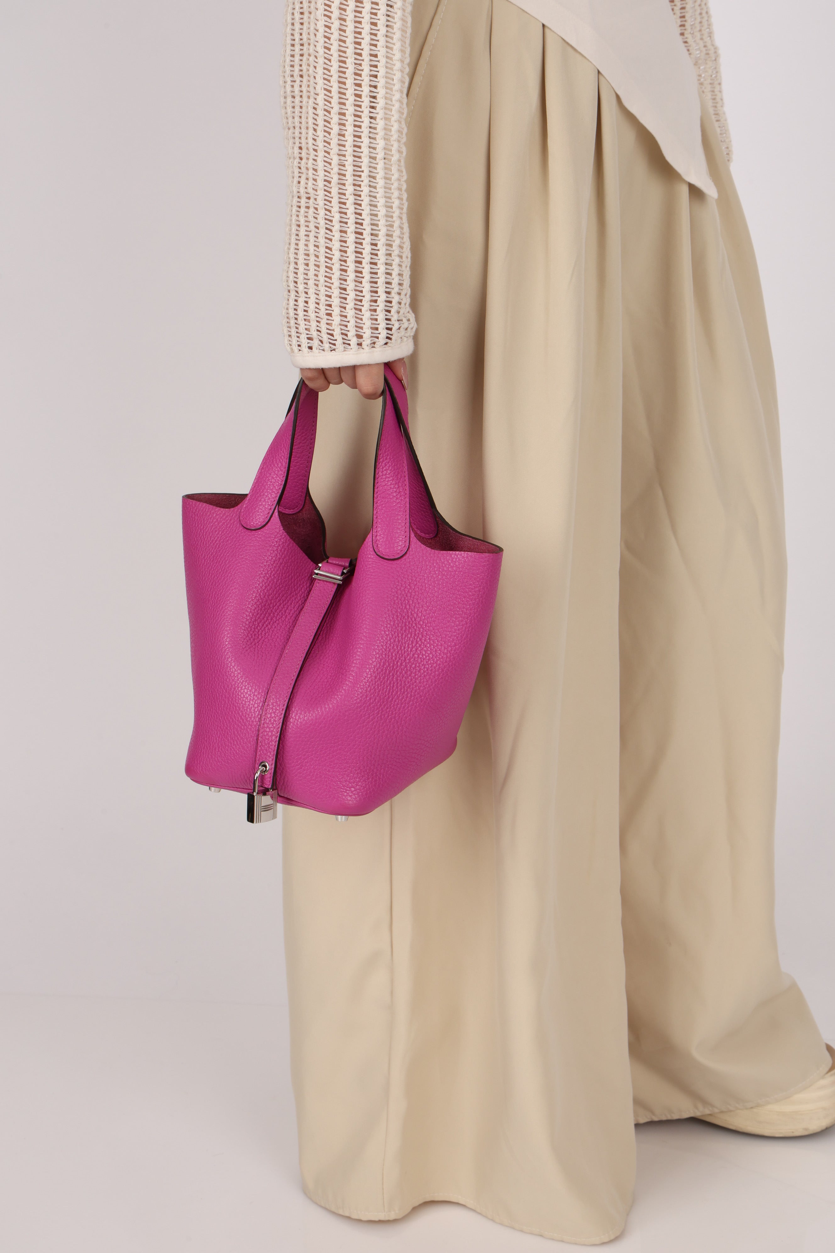 Hermès Picotin 18 Rose Clemence 2018 PHW