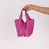 Hermès Picotin 18 Rose Clemence 2018 PHW