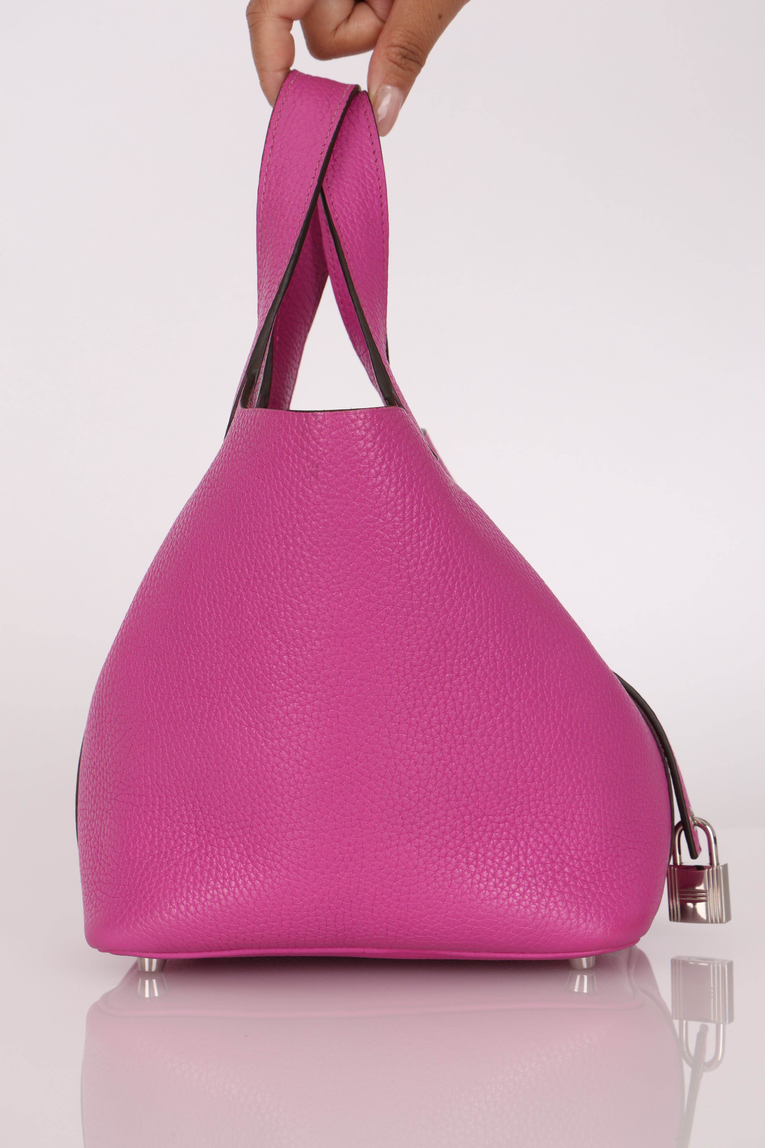 Hermès Picotin 18 Rose Clemence 2018 PHW