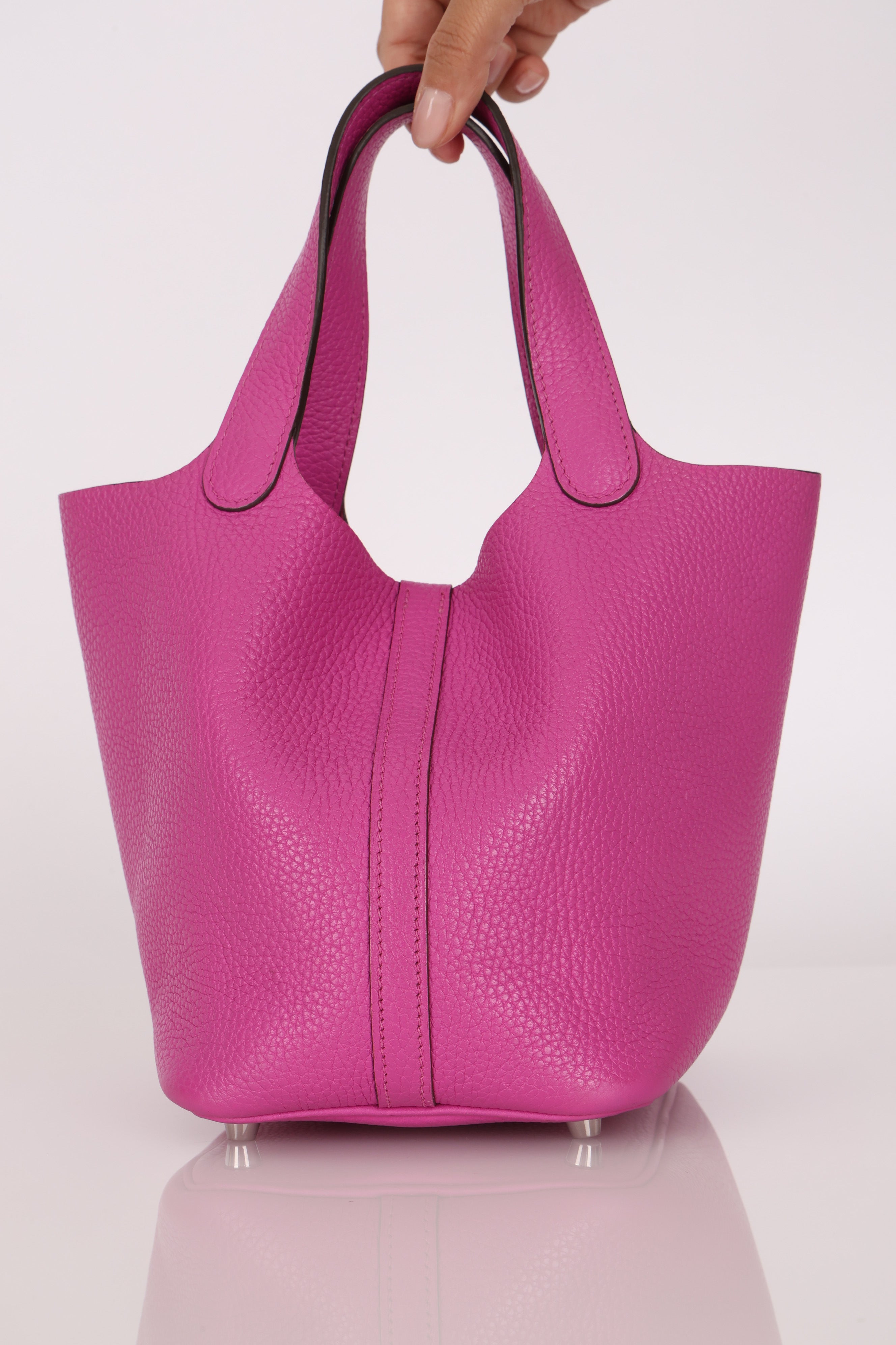 Hermès Picotin 18 Rose Clemence 2018 PHW