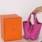 Hermès Picotin 18 Rose Clemence 2018 PHW