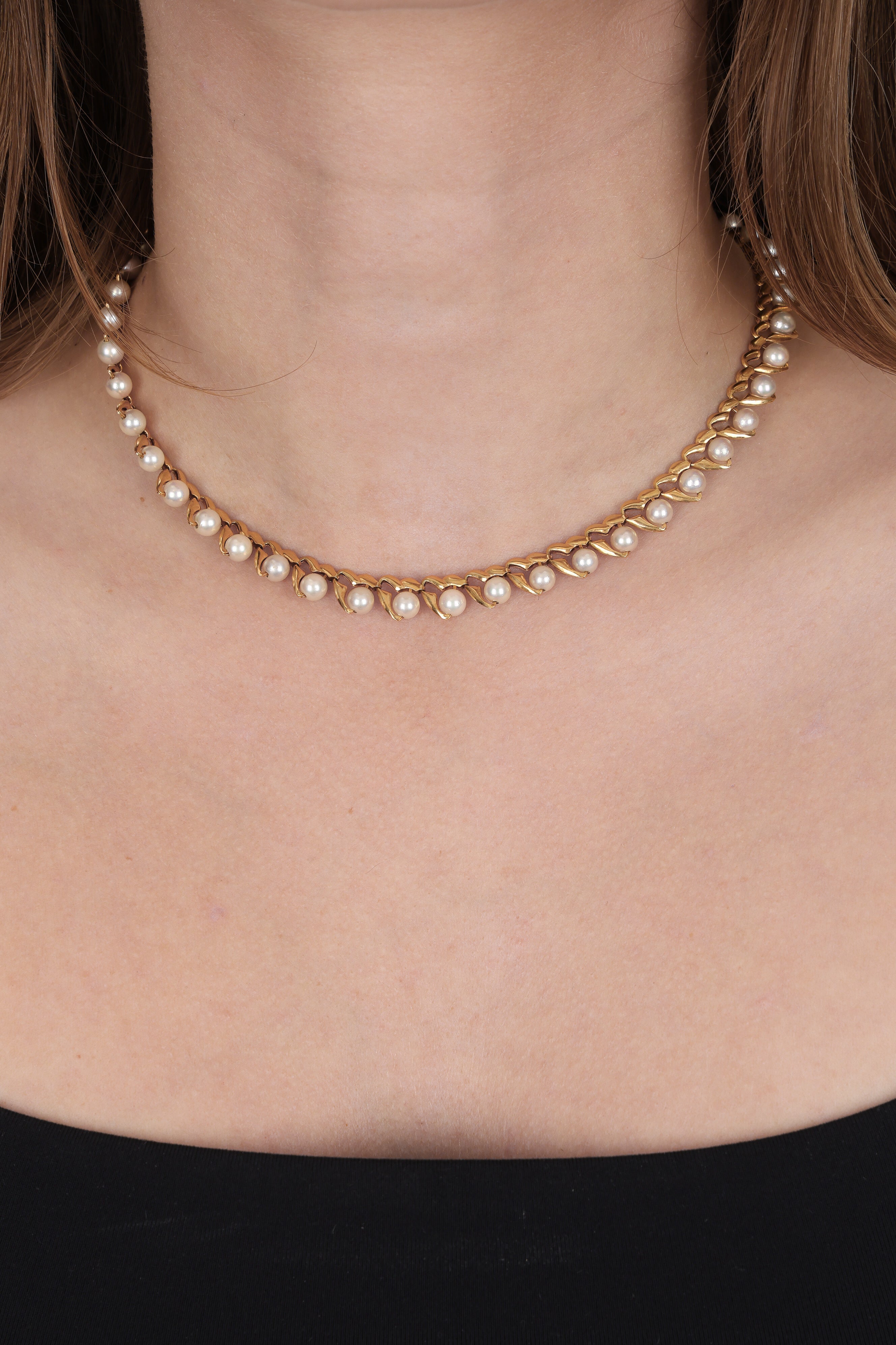 18K Gold Pearl Necklace