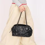 Chanel Twisted Bowling Bag Black Glazed Calfskin DSHW