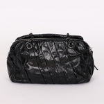 Chanel Twisted Bowling Bag Black Glazed Calfskin DSHW