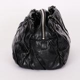 Chanel Twisted Bowling Bag Black Glazed Calfskin DSHW