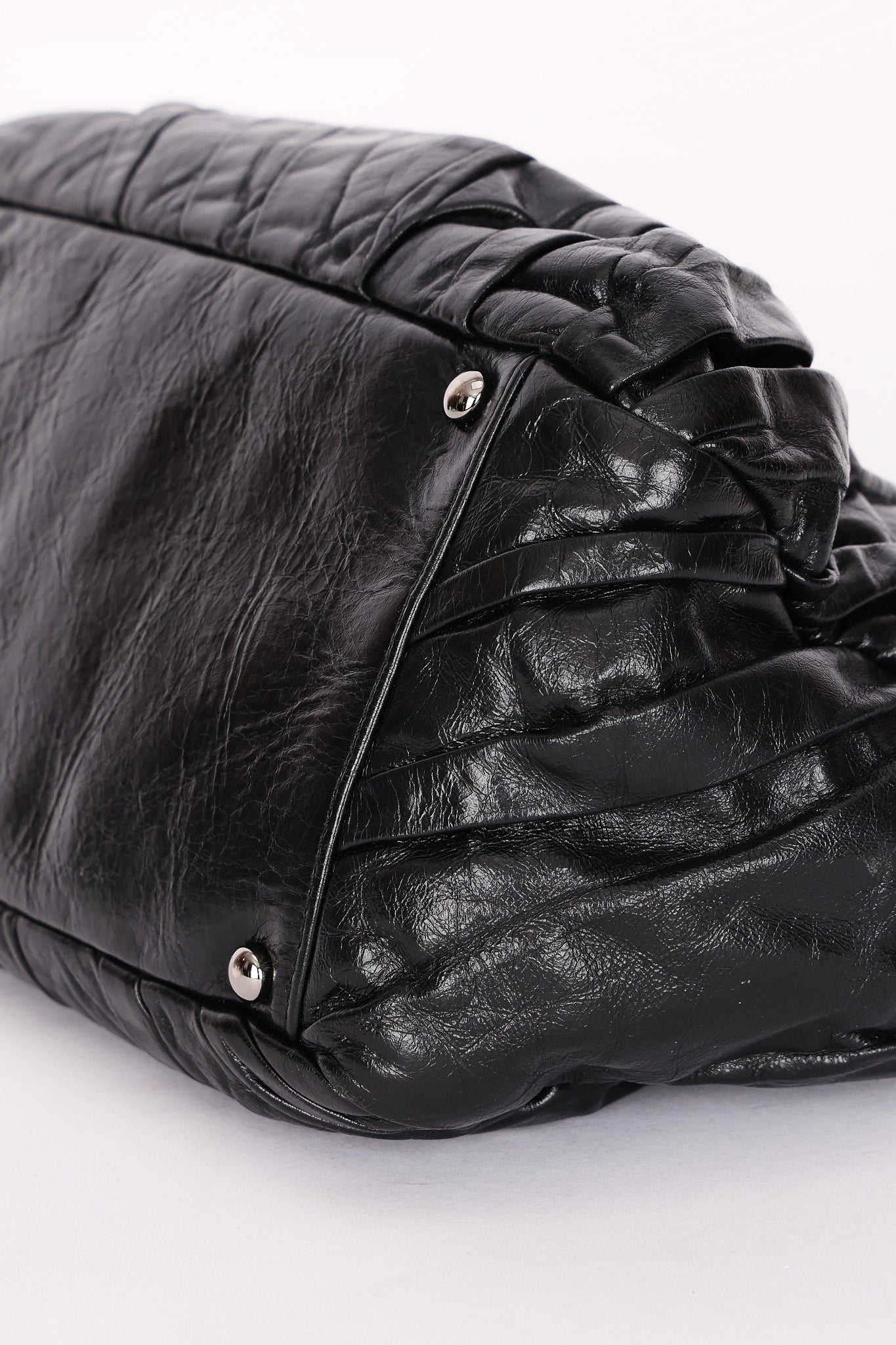Chanel Twisted Bowling Bag Black Glazed Calfskin DSHW