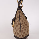 Gucci Horsebit Monogram Canvas Shoulder Bag