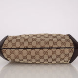 Gucci Horsebit Monogram Canvas Shoulder Bag