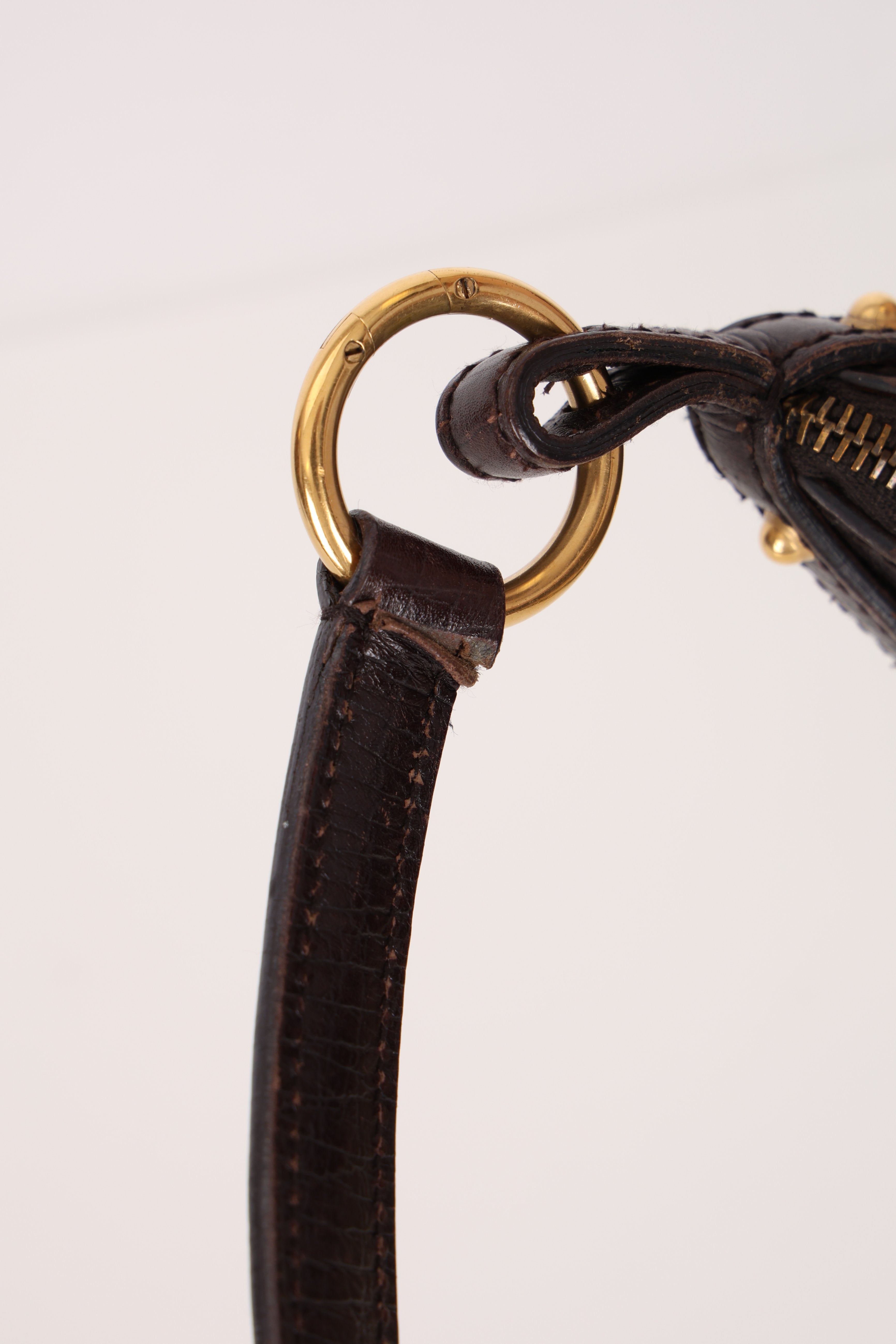 Gucci Horsebit Monogram Canvas Shoulder Bag