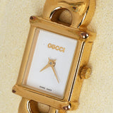 Gucci 1800L Gold Plated and Stainless Steel Lizard Horsebit Watch 16mm