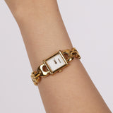 Gucci Square Lizard Gold Watch 16mm