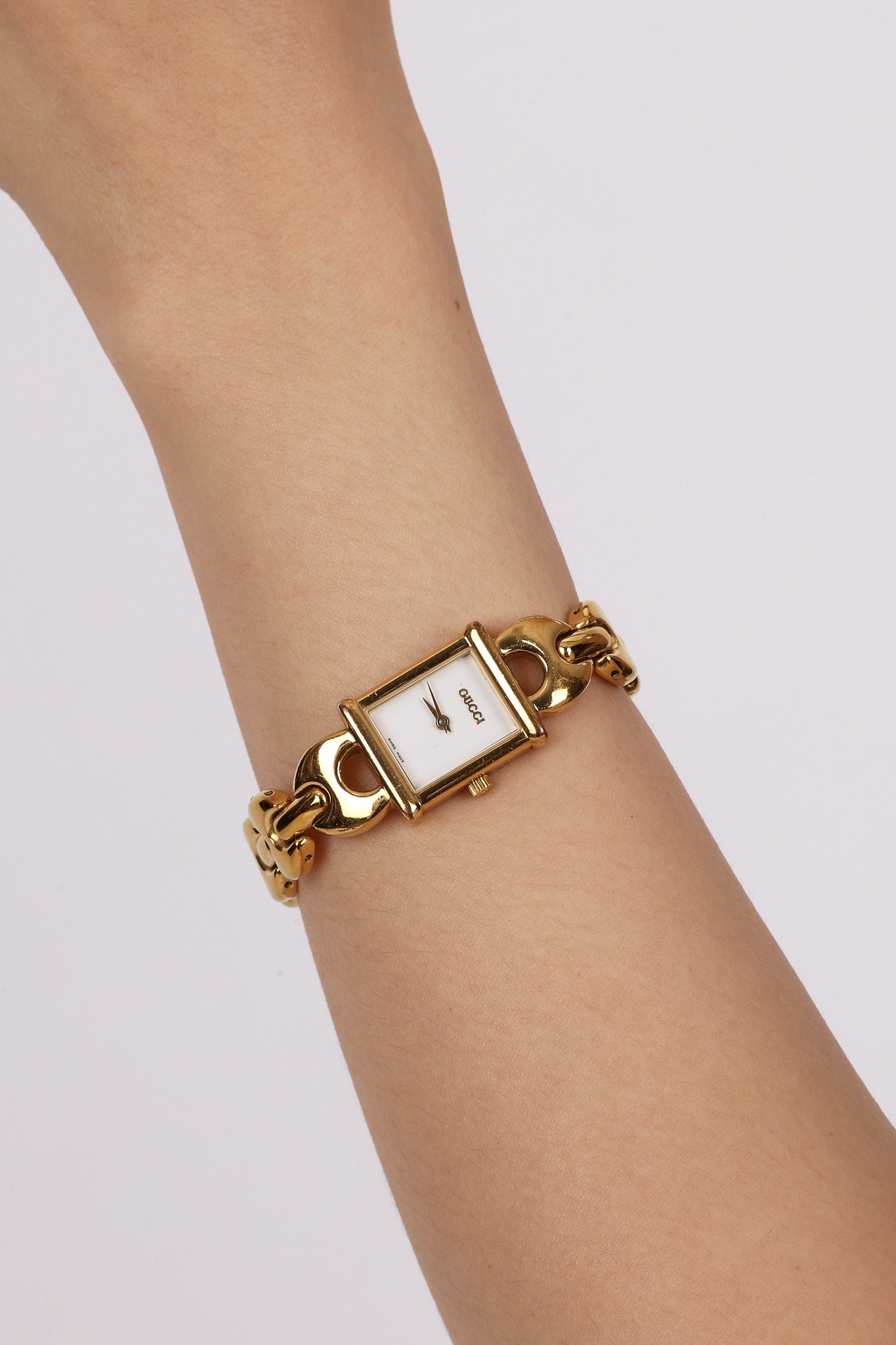 Gucci Square Lizard Gold Watch 16mm