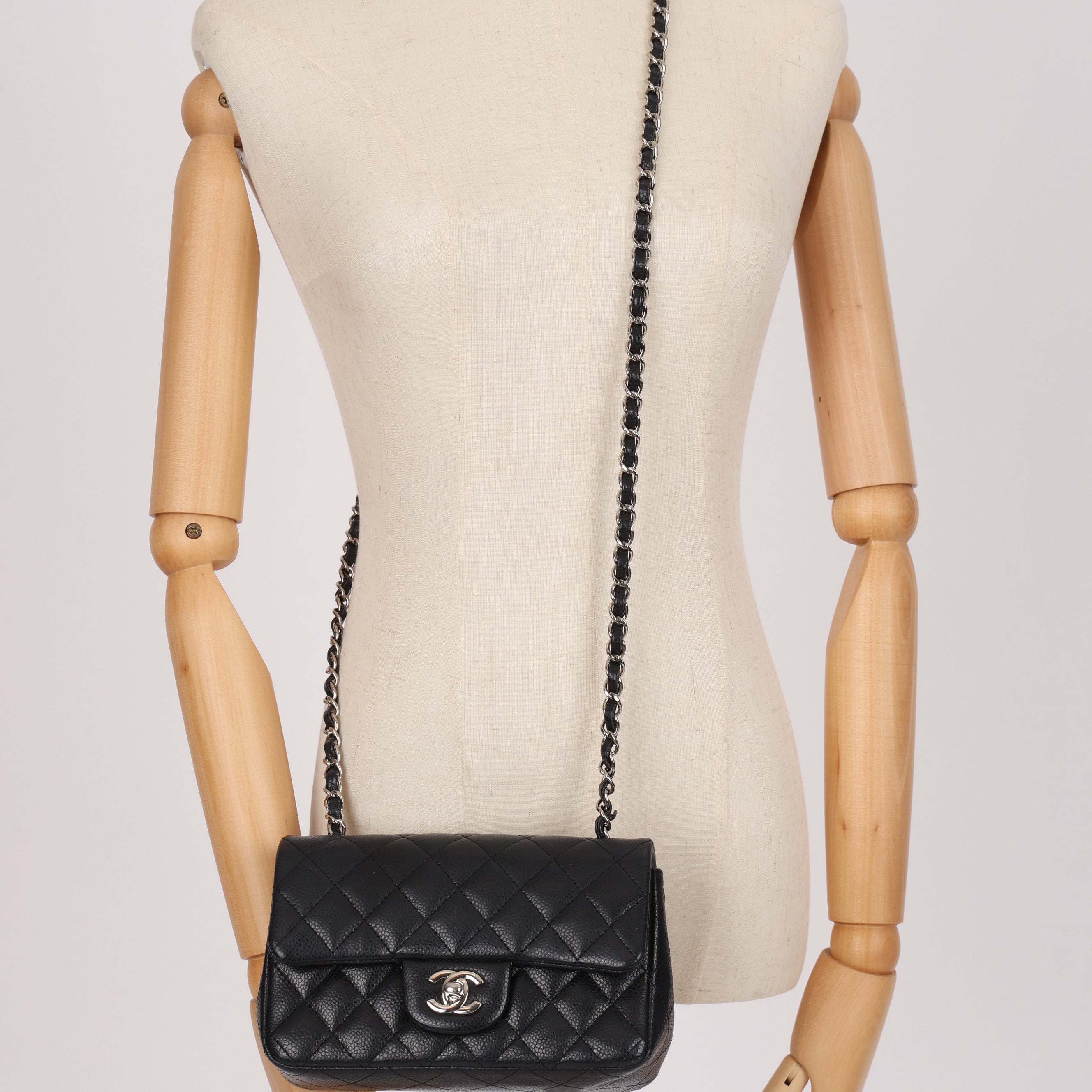 Chanel Mini Rectangle Black Caviar SHW