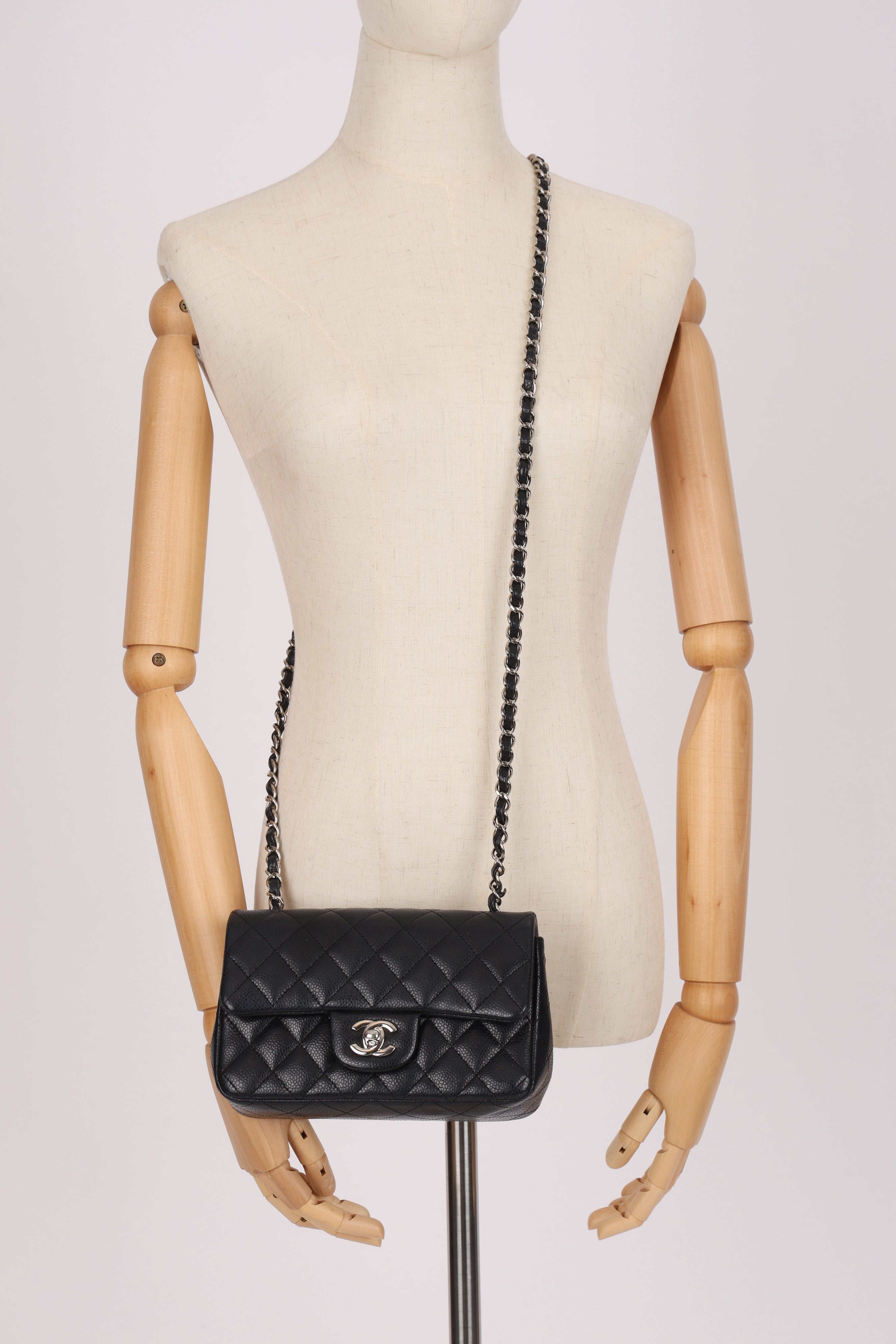 Chanel Mini Rectangle Black Caviar SHW