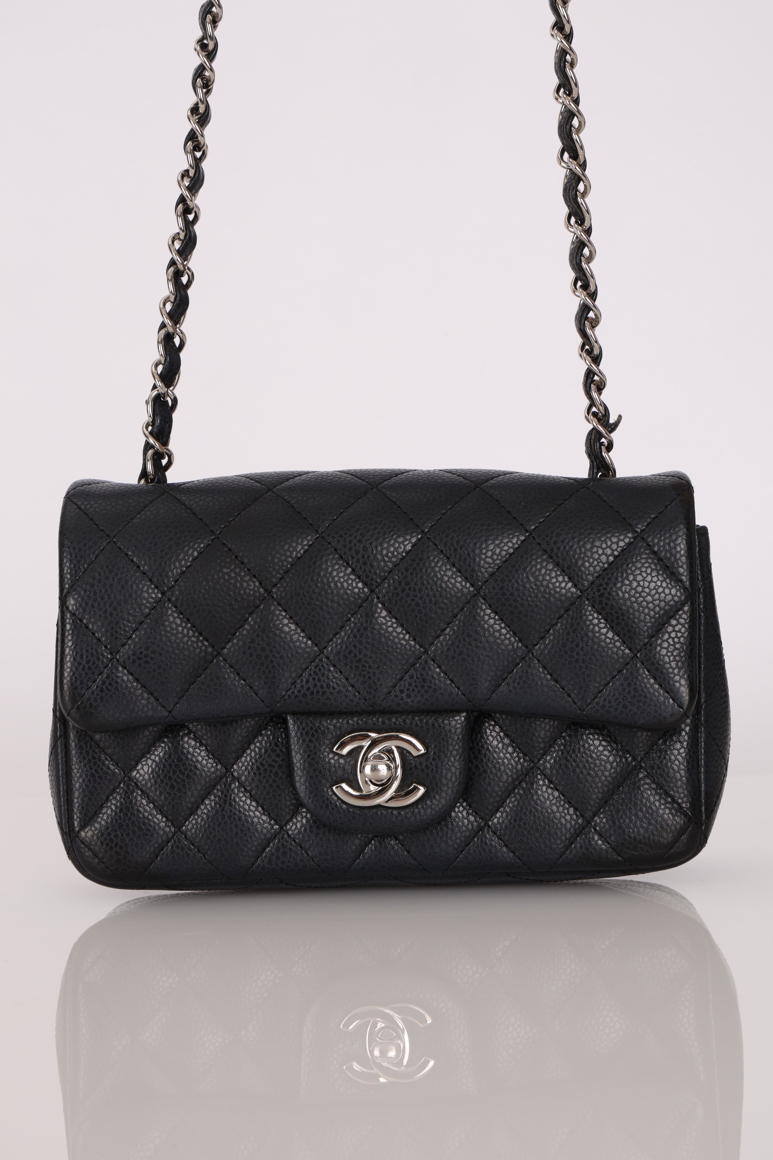 Chanel Mini Rectangle Black Caviar SHW