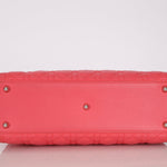 Dior Large Lady Coral Pink Lambskin