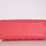 Dior Large Lady Coral Pink Lambskin