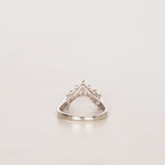 Pt900 Platinum and Diamond Ridge Ring, Size US 6.5