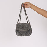 Chanel Paris Moscou Mini Velvet Bubble Quilt Flap RHW