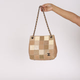 Chanel Patchwork Shoulder Bag Beige DSHW