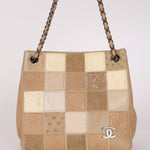 Chanel Patchwork Shoulder Bag Beige DSHW