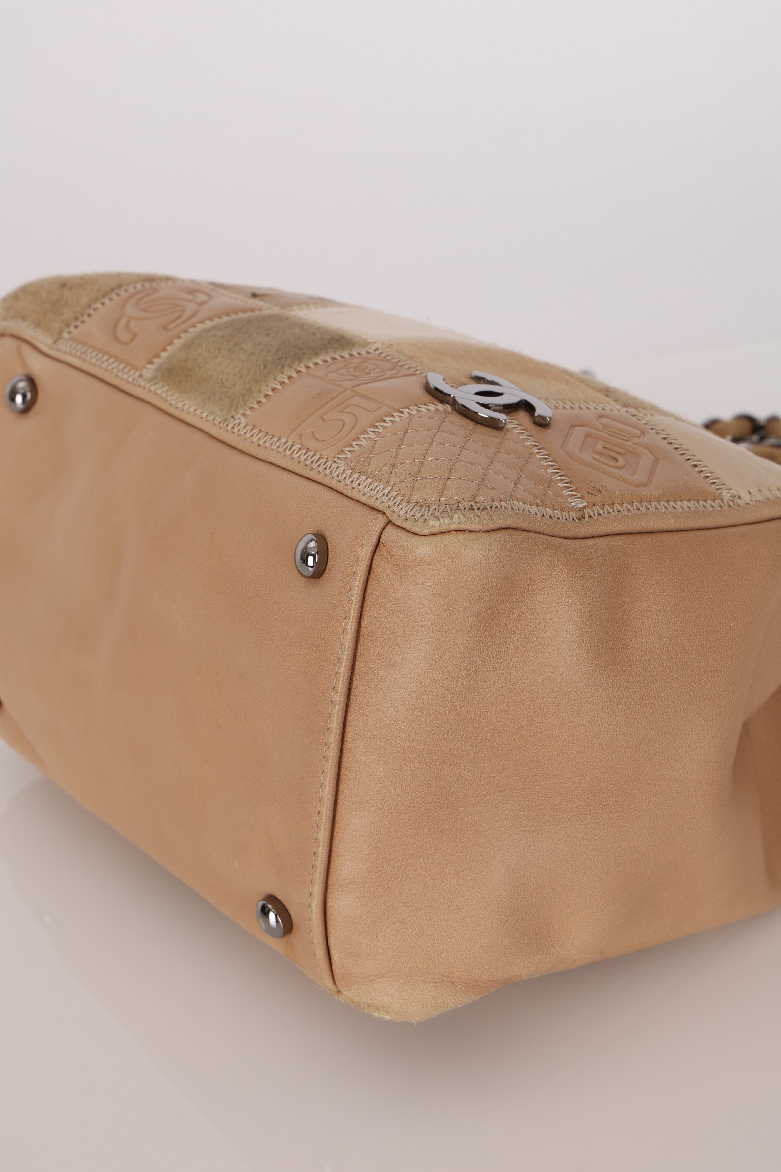 Chanel Patchwork Shoulder Bag Beige DSHW