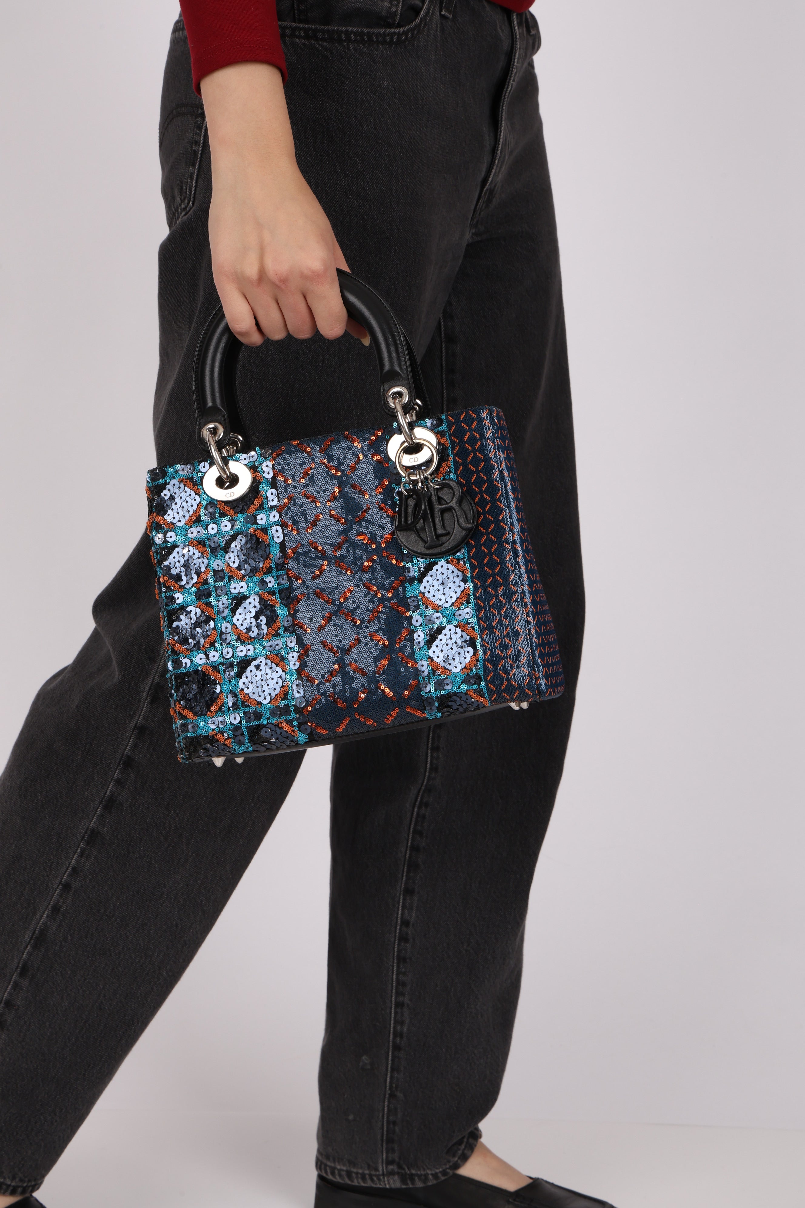 Dior x Peter Lindbergh Medium Lady Bag Sequin Embellished