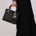 Rare Dior Medium Lady Black Lambskin 2011