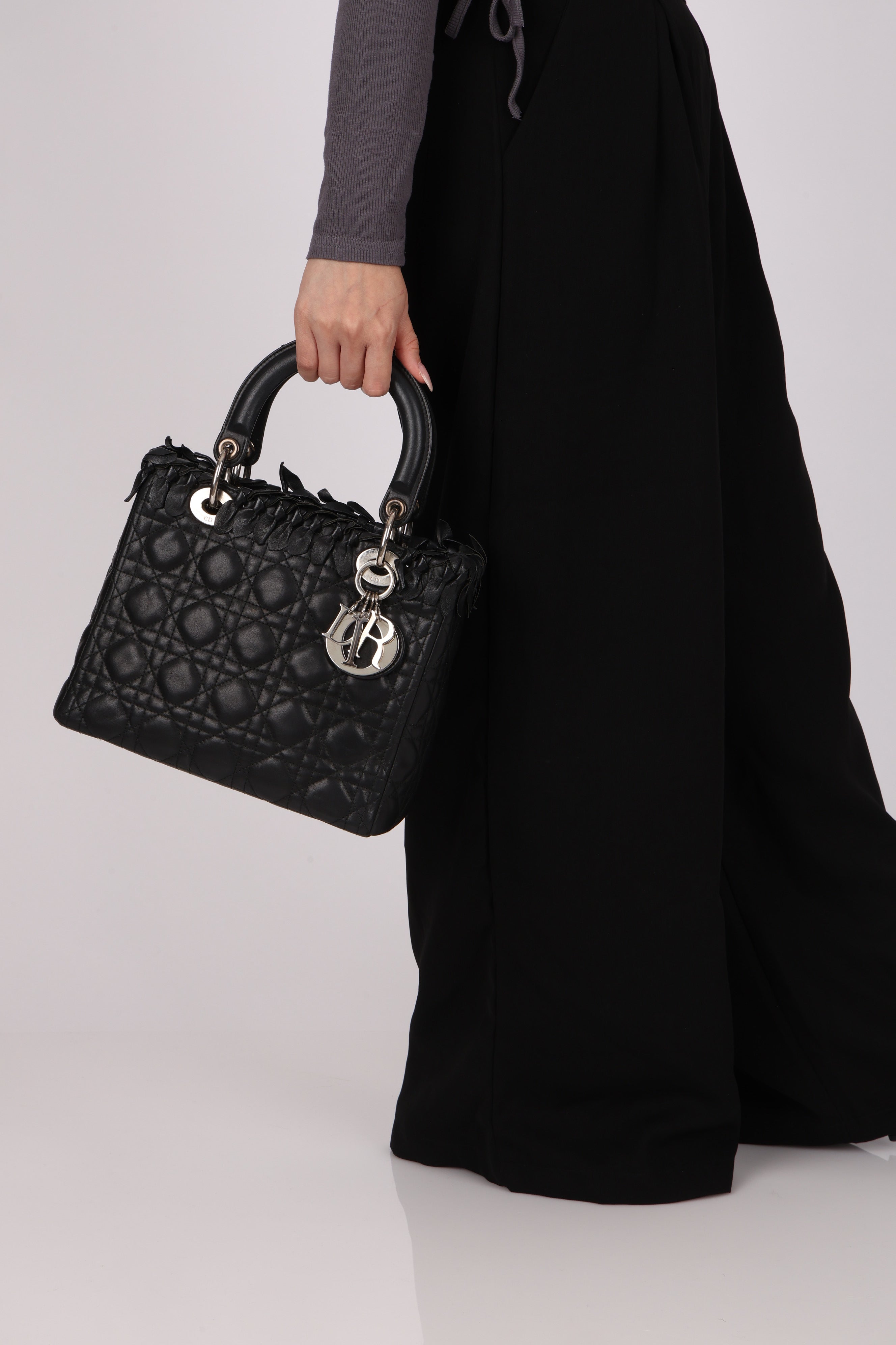 Rare Dior Medium Lady Black Lambskin 2011