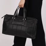 Chanel Chocolate Bar Boston Bag Black Caviar SHW