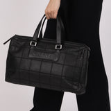 Chanel Chocolate Bar Boston Bag Black Caviar SHW
