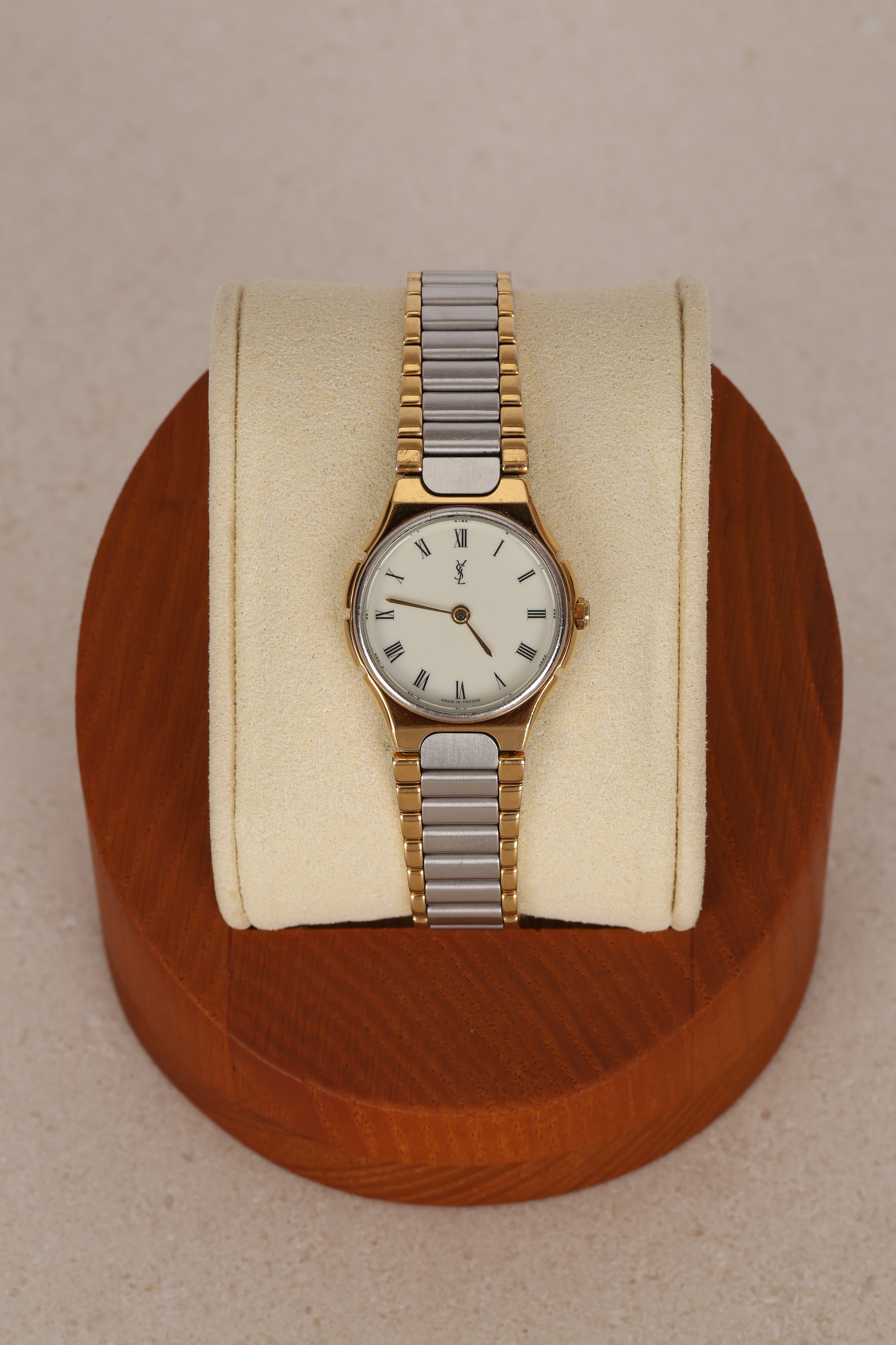 Saint Laurent Oval Gold Watch
