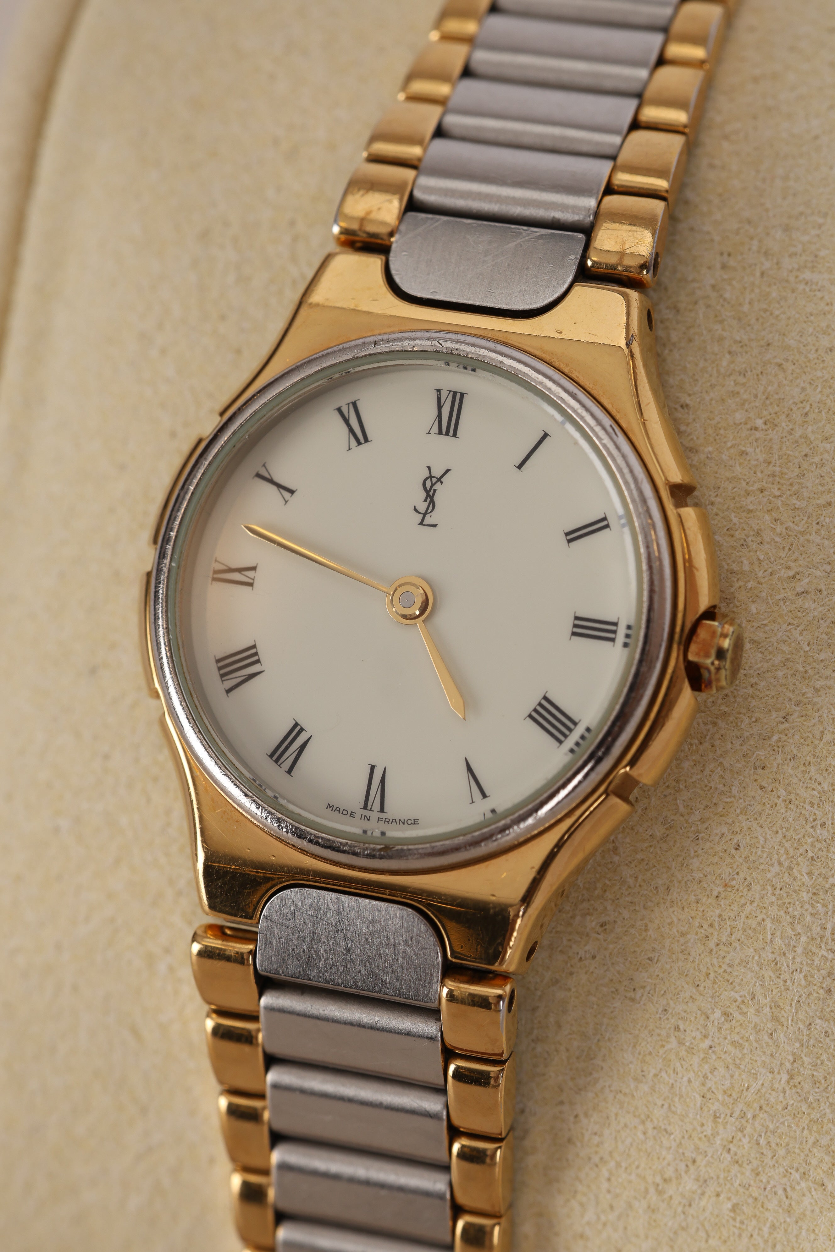 Saint Laurent Oval Gold Watch