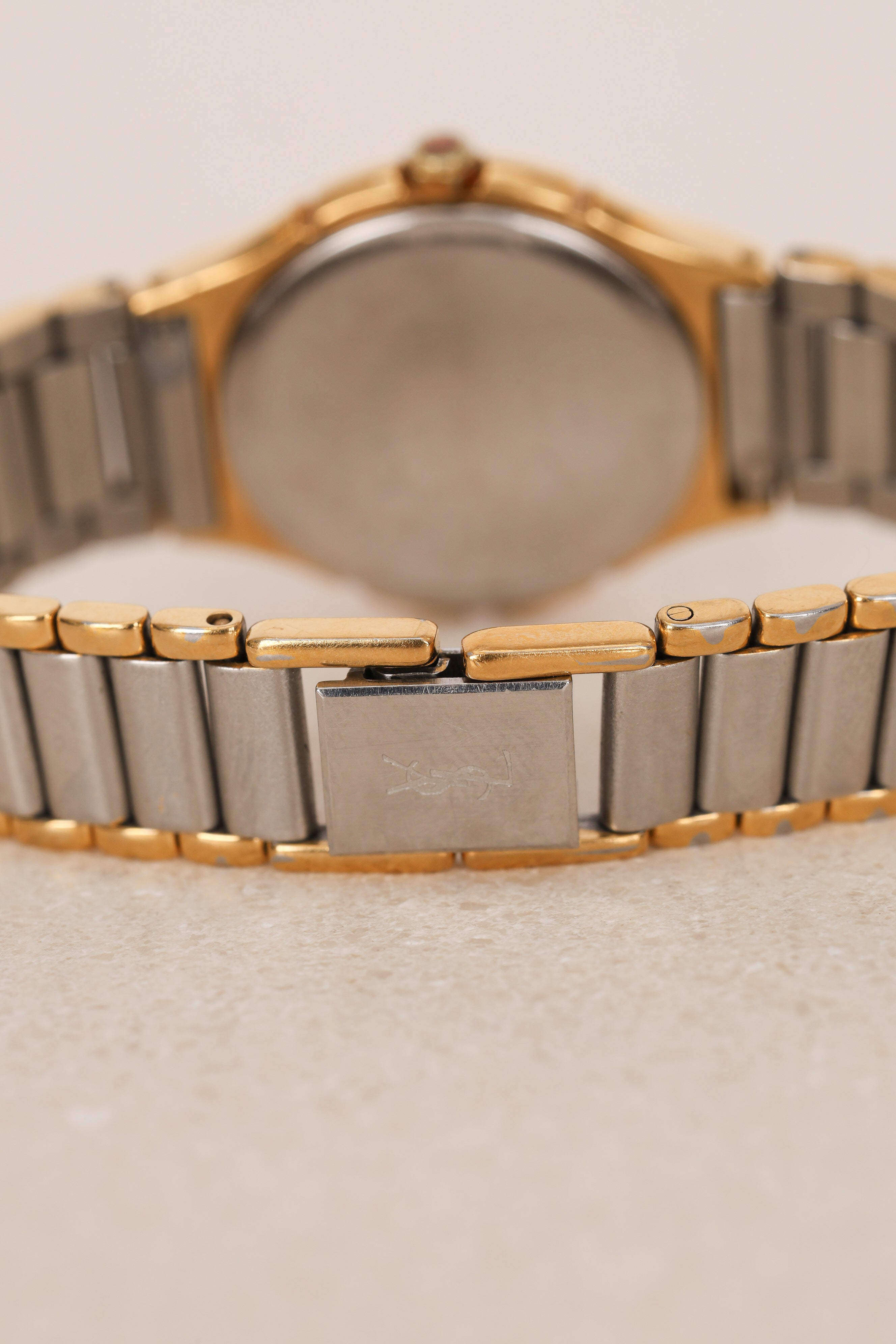 Saint Laurent Oval Gold Watch