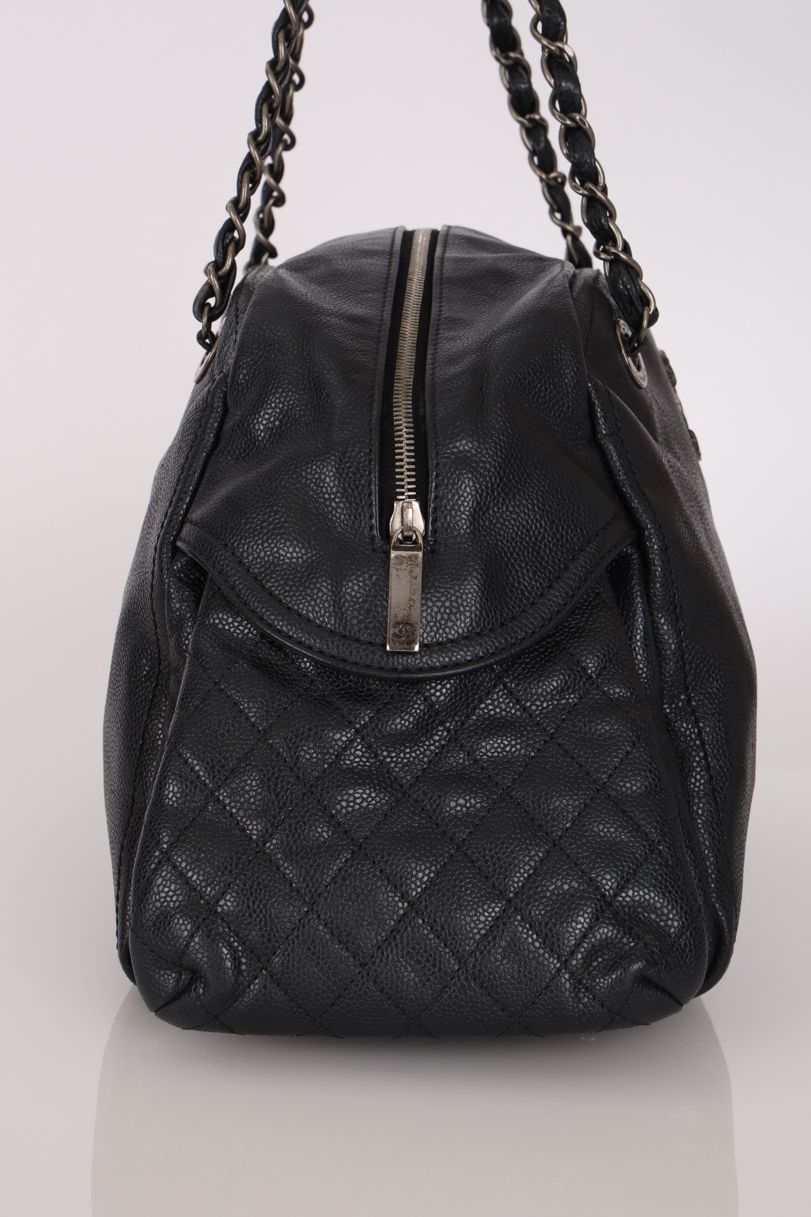 Chanel Multipocket Bowling Bag Black Caviar RHW