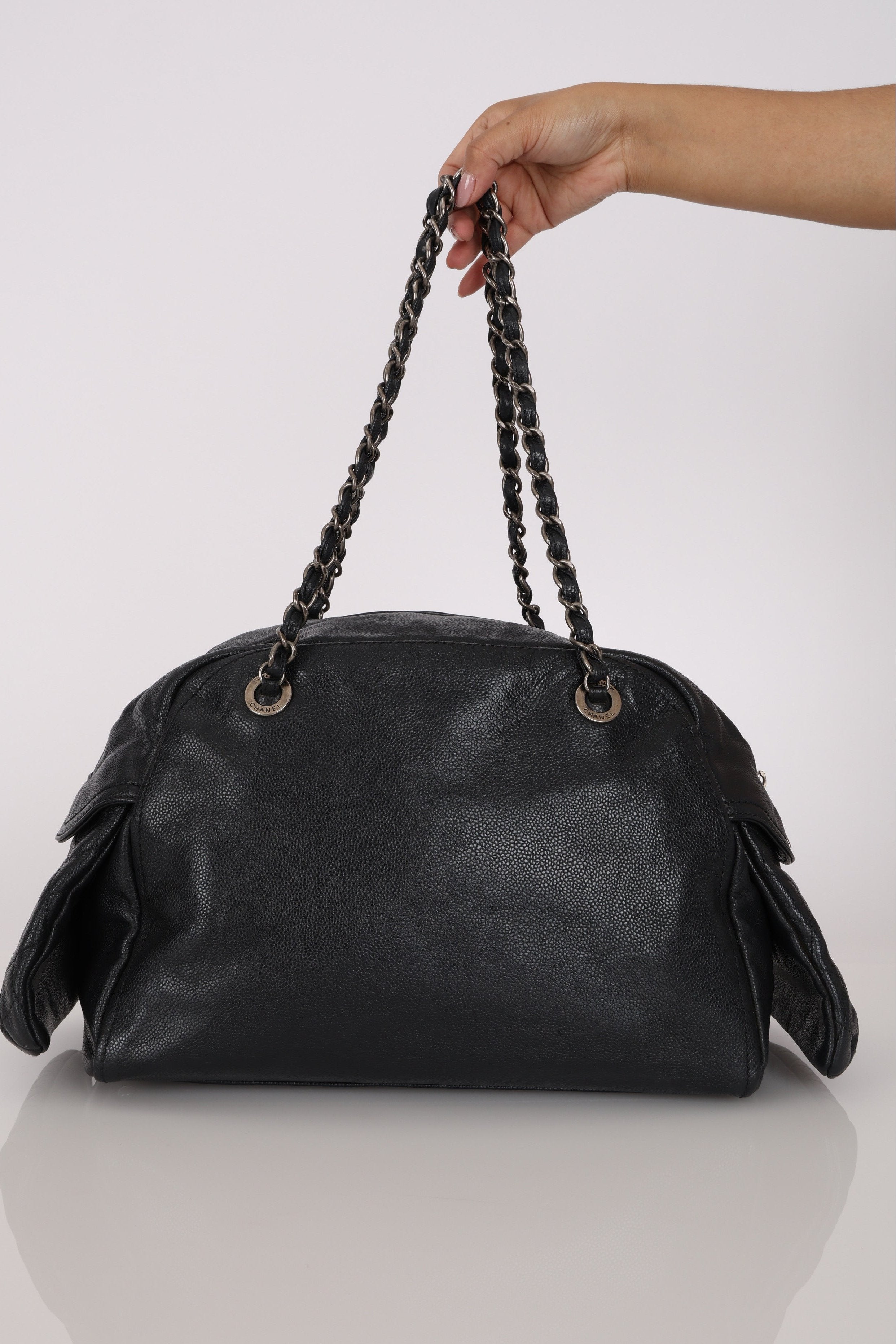 Chanel Multipocket Bowling Bag Black Caviar RHW