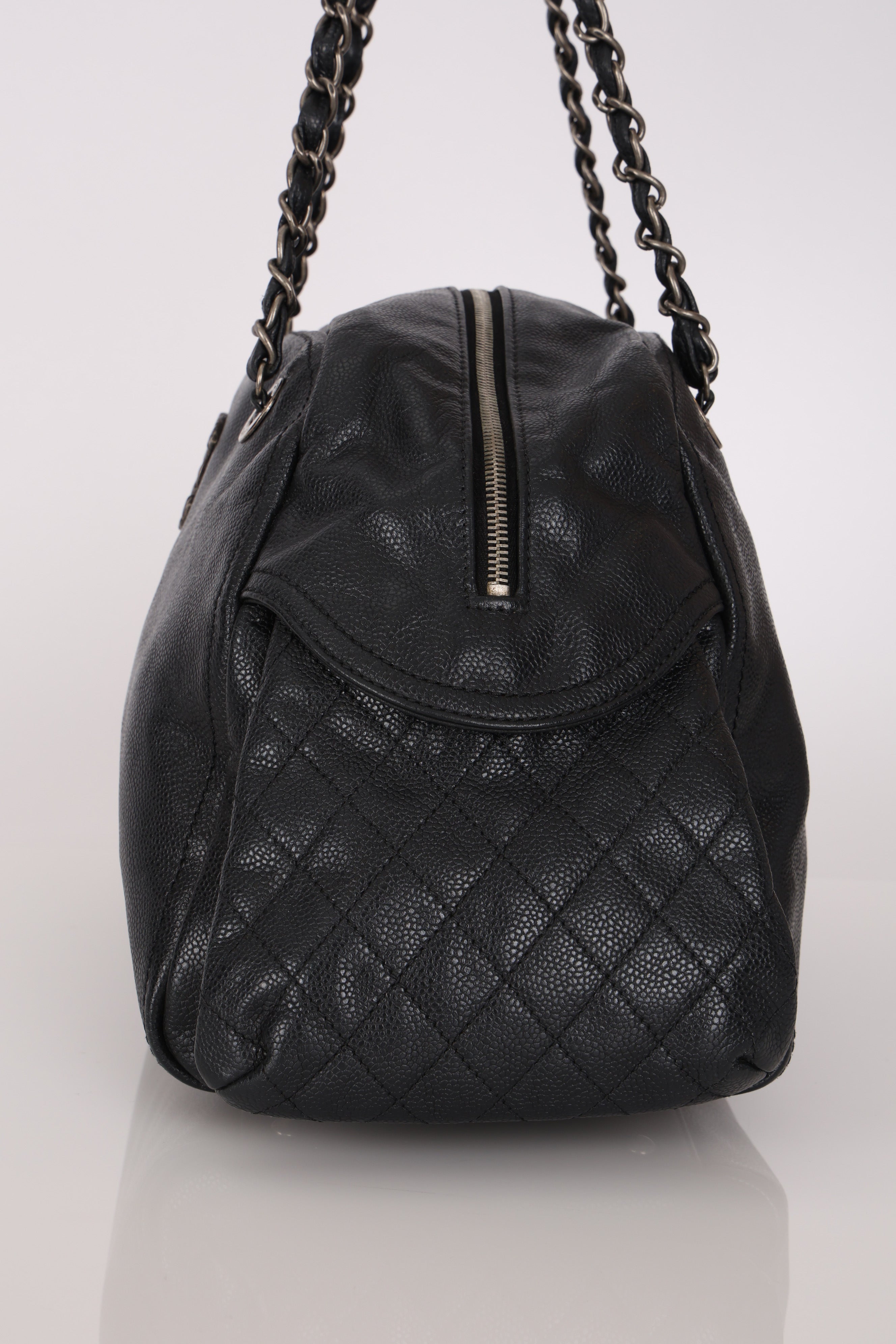 Chanel Multipocket Bowling Bag Black Caviar RHW