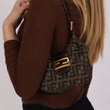 Fendi Zucca Mini Half Moon Bag GHW