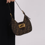 Fendi Zucca Mini Half Moon Bag GHW