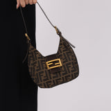 Fendi Zucca Mini Half Moon Bag GHW