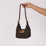 Fendi Zucca Mini Half Moon Bag GHW