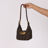 Fendi Zucca Mini Half Moon Bag GHW