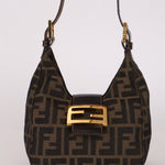 Fendi Zucca Mini Half Moon Bag GHW