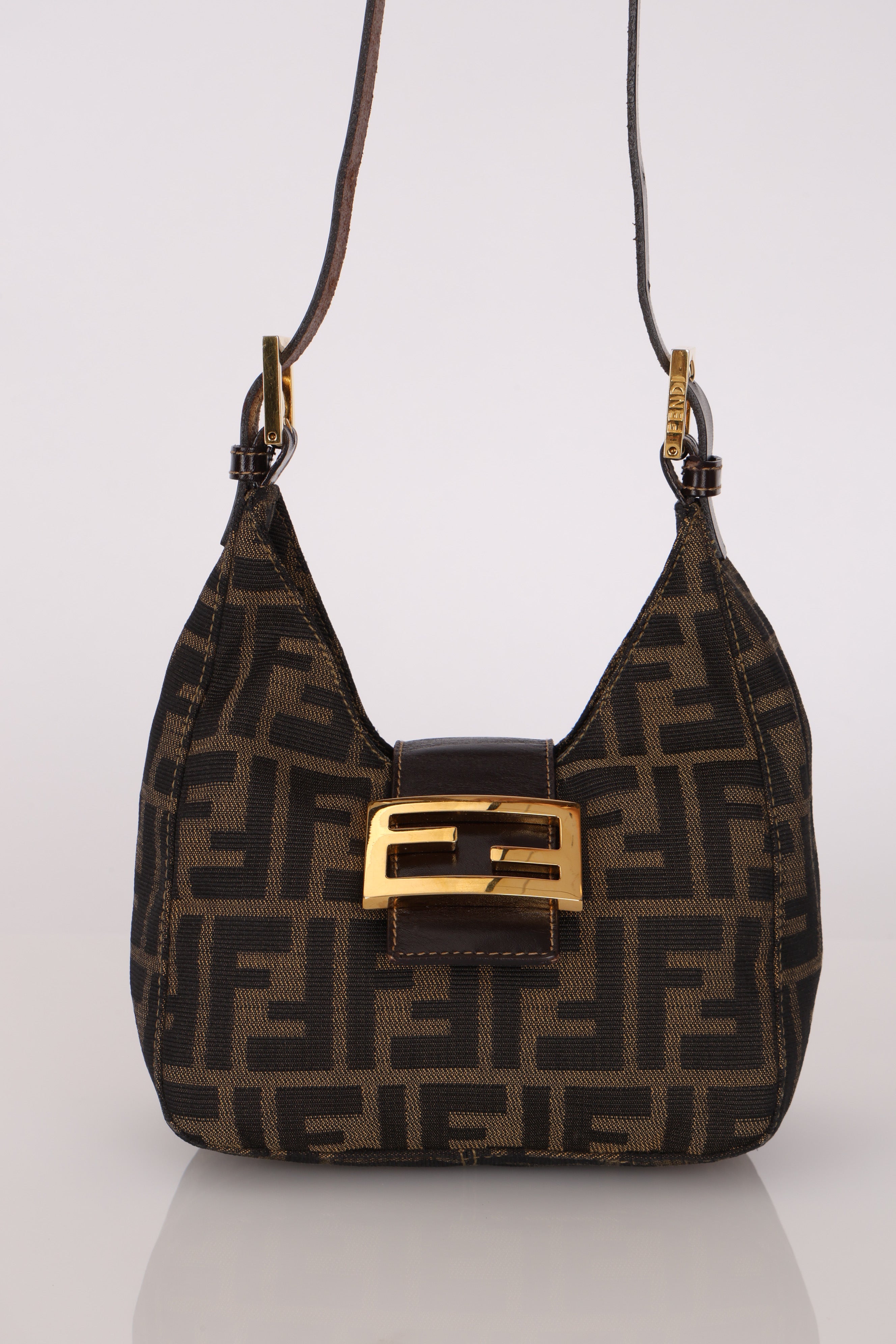 Fendi Zucca Mini Half Moon Bag GHW