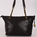 Chanel Front Pocket Tote Black Lambskin 24K GP