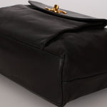Chanel Front Pocket Tote Black Lambskin 24K GP