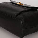 Chanel Front Pocket Tote Black Lambskin 24K GP