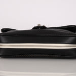 Chanel Perforated Single Flap Black Calfskin SHW