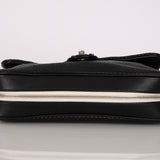 Chanel Perforated Single Flap Black Calfskin SHW