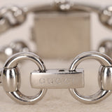 Gucci Silver Diamond Bezel Watch